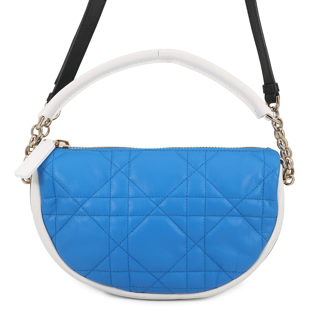 Christian Dior Macro Cannage Vibe Hobo Handbag White Bag